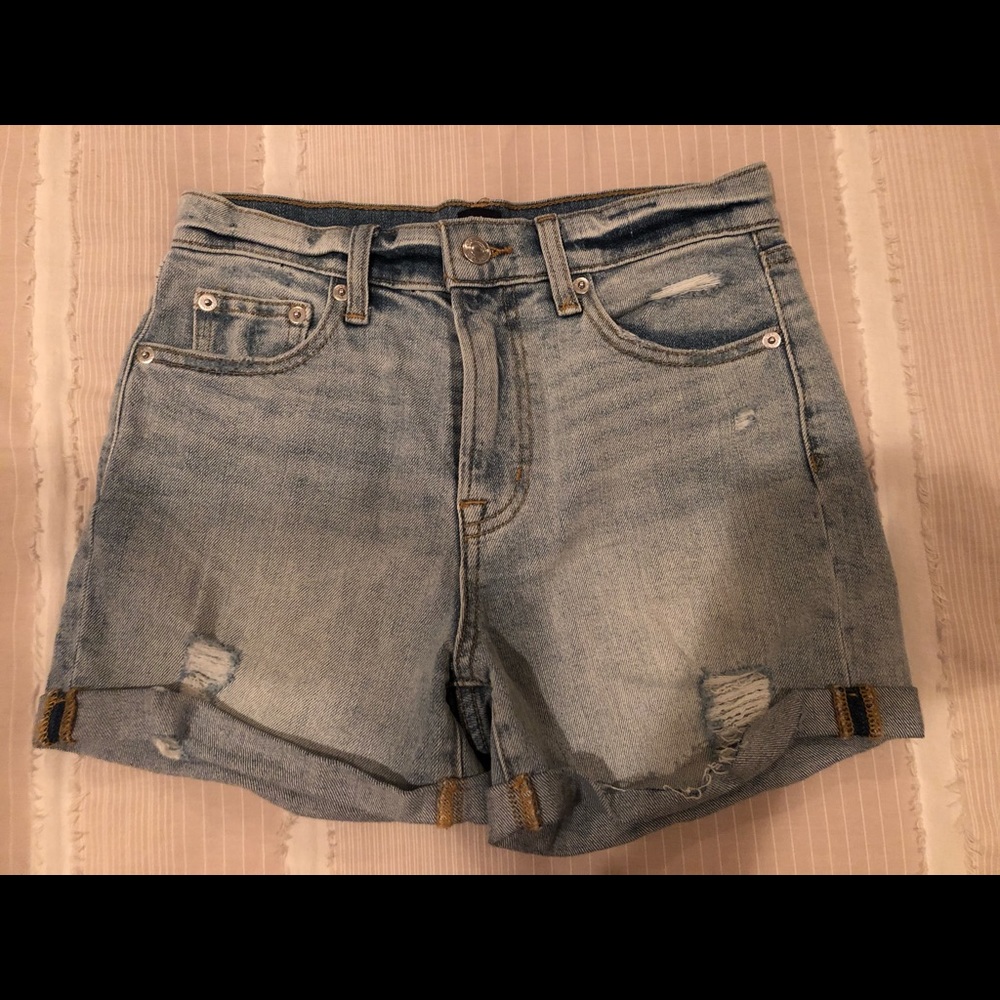 High waisted Gap jean shorts